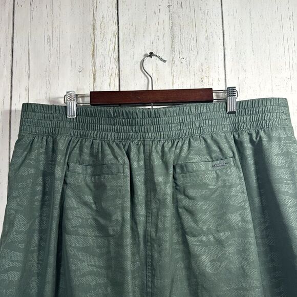 Orvis Embossed Green Pockets Activewear Gym Travel Elastic Waist  Skirt Skort - Picture 12 of 16